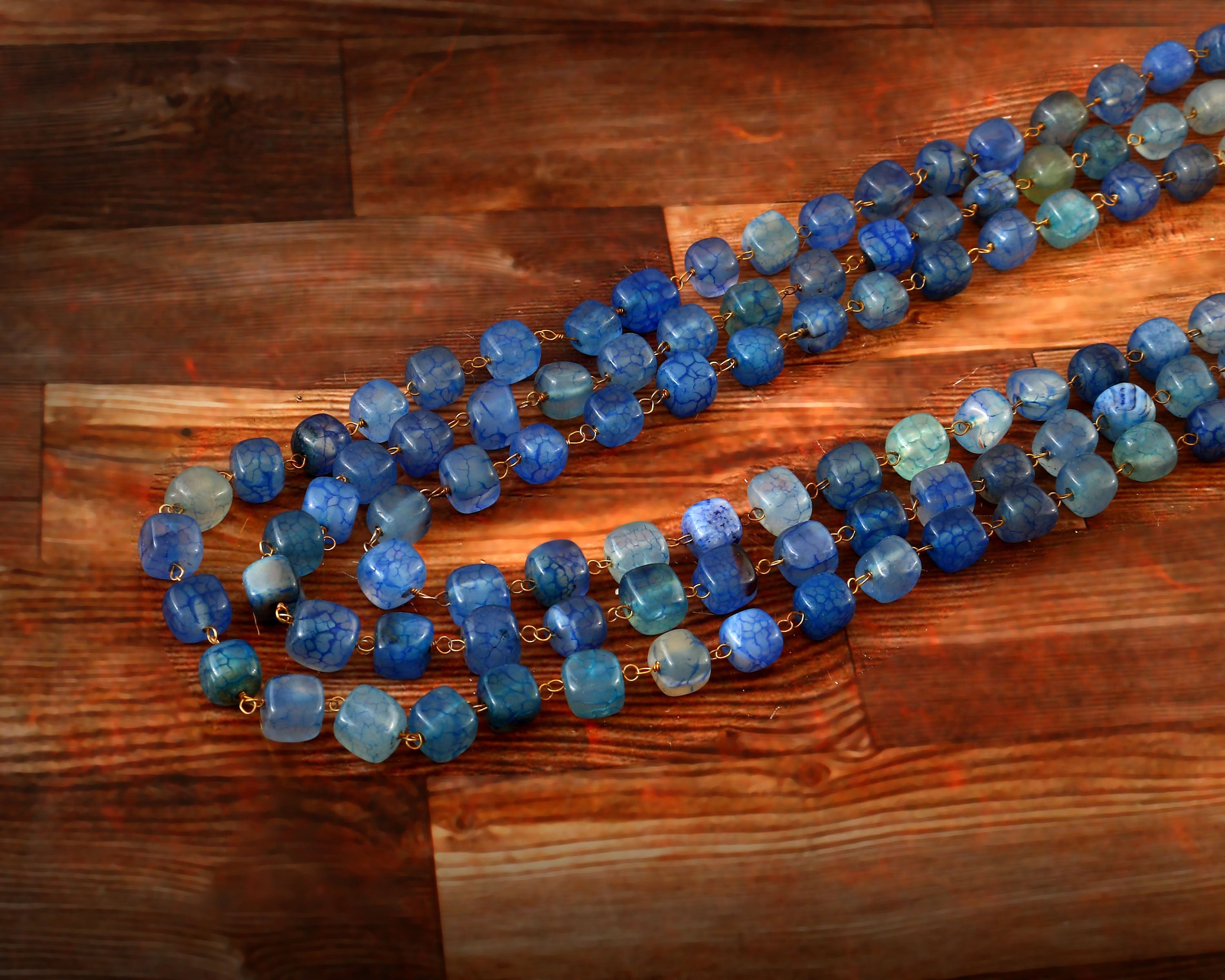 BM-124 - Jadau Kundan Beads Necklace with Emerald