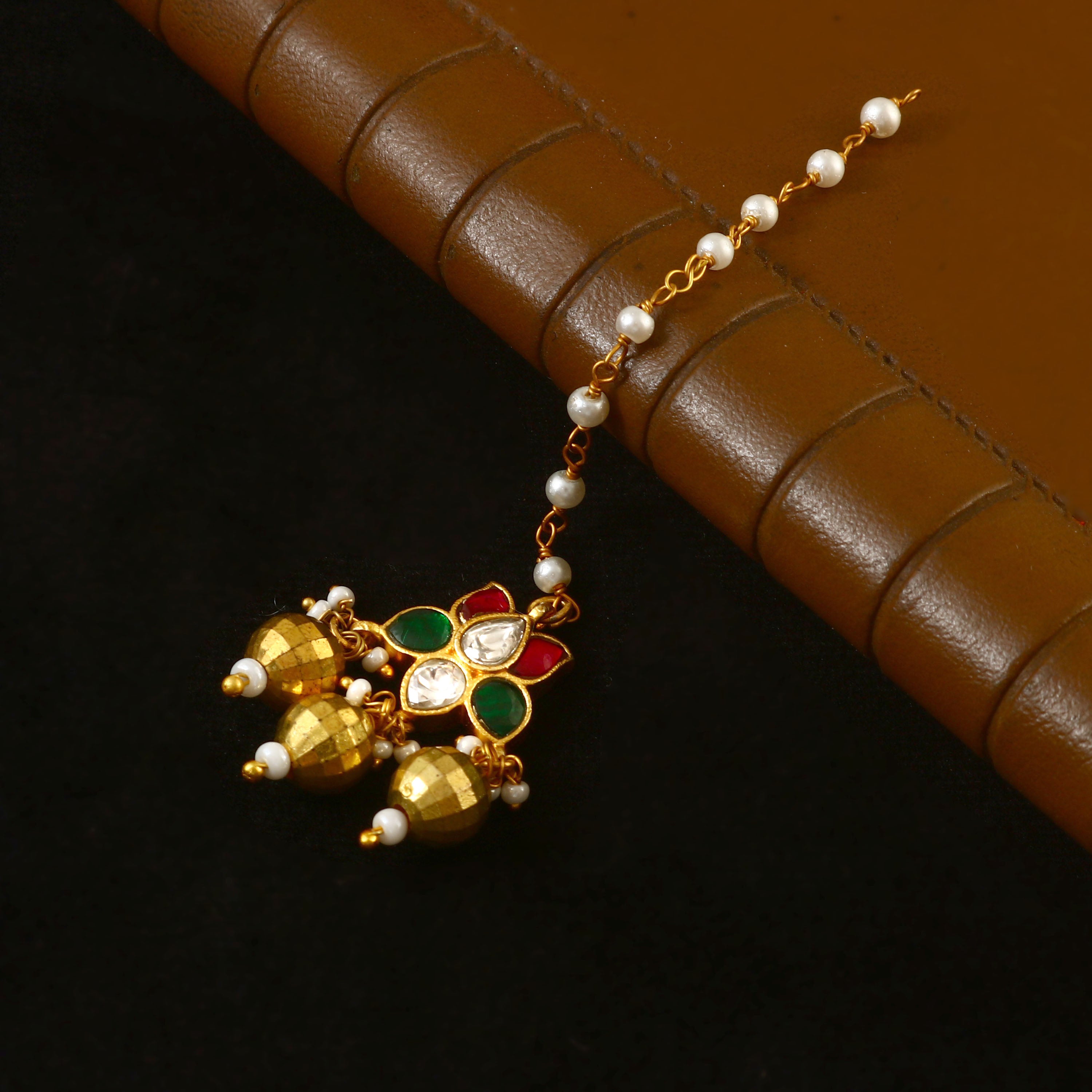 MT-103 - Jadau Kundan Mangtika with Emerald
