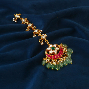 Traditional Kundan Maang Tikka for Bridal Wear