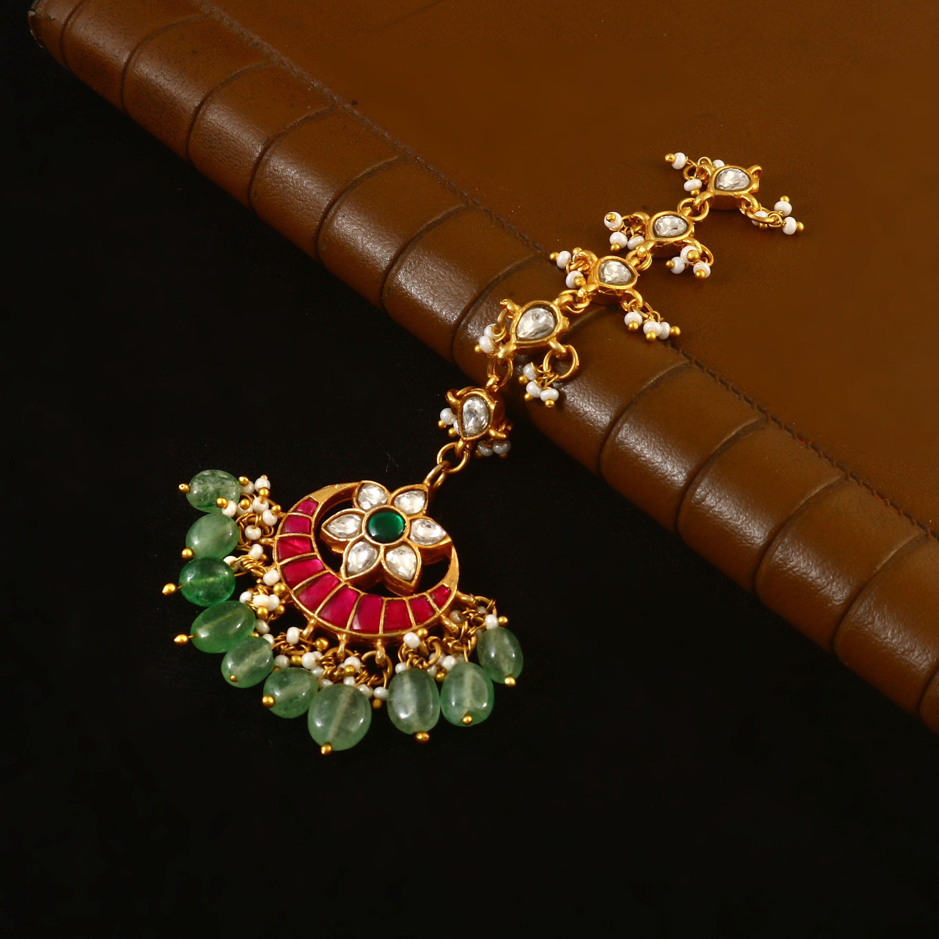 MT-105 - Jadau Kundan Mangtika with Emerald