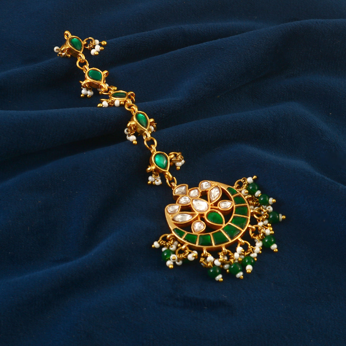 Traditional Kundan Maang Tikka for Bridal Wear