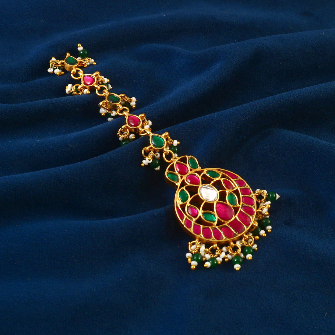 Traditional Kundan Maang Tikka for Women