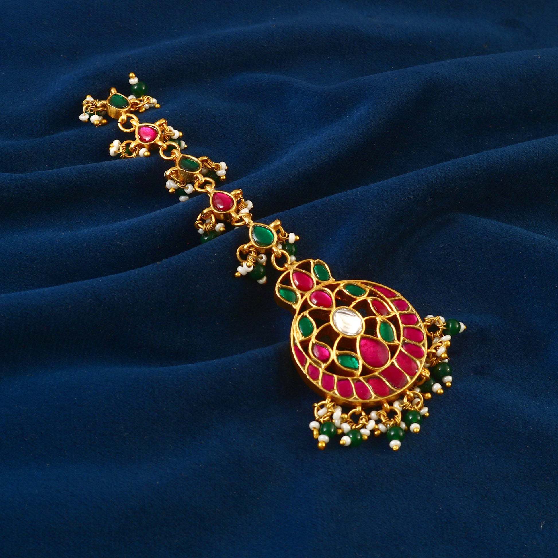 Traditional Kundan Maang Tikka for Women