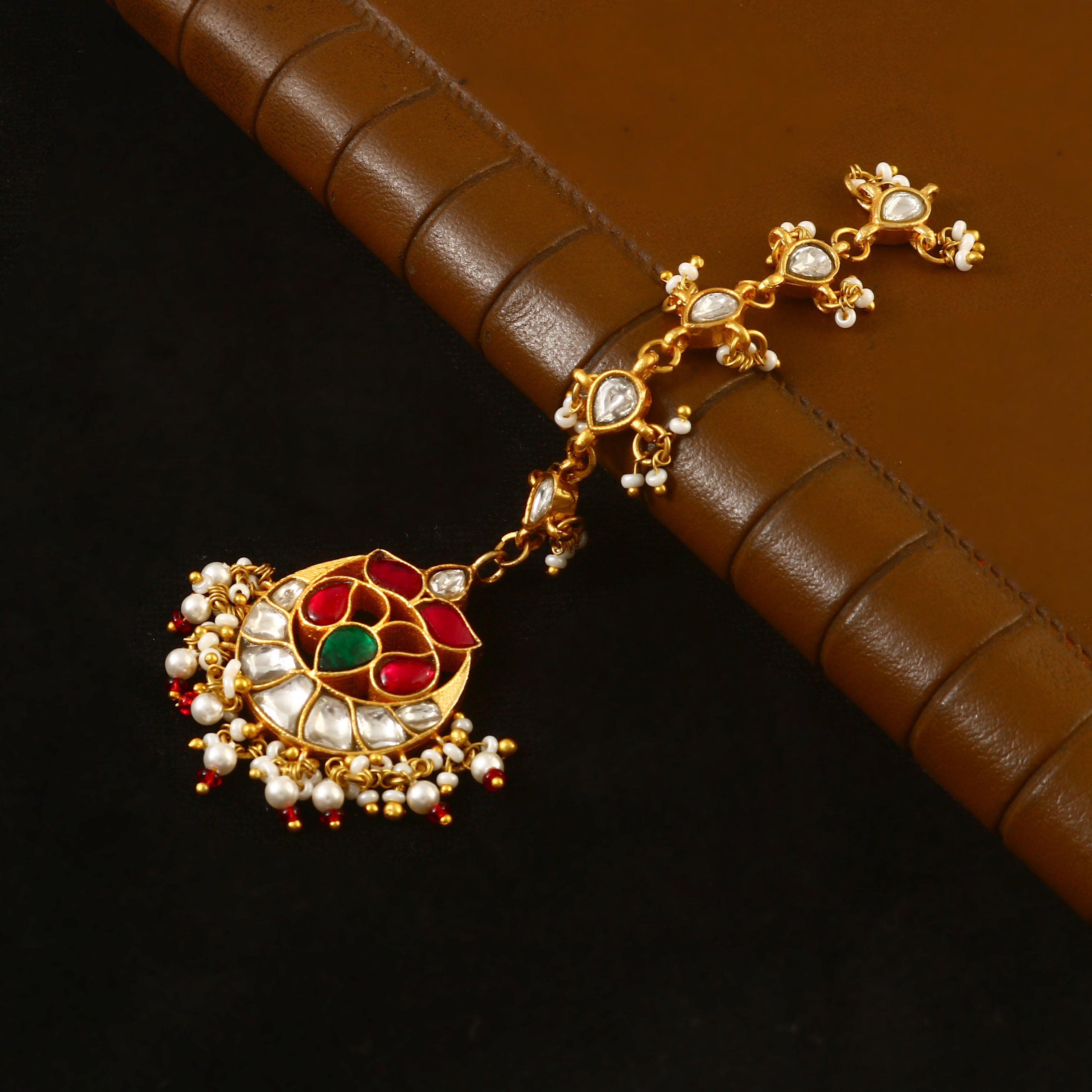 MT-110 - Jadau Kundan Mangtika with Emerald