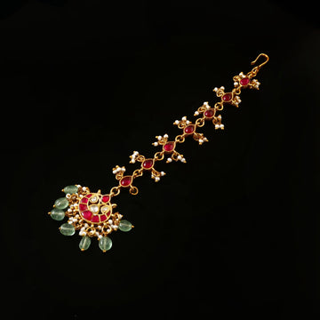 MT-118 - Jadau Kundan Mangtika with Emerald