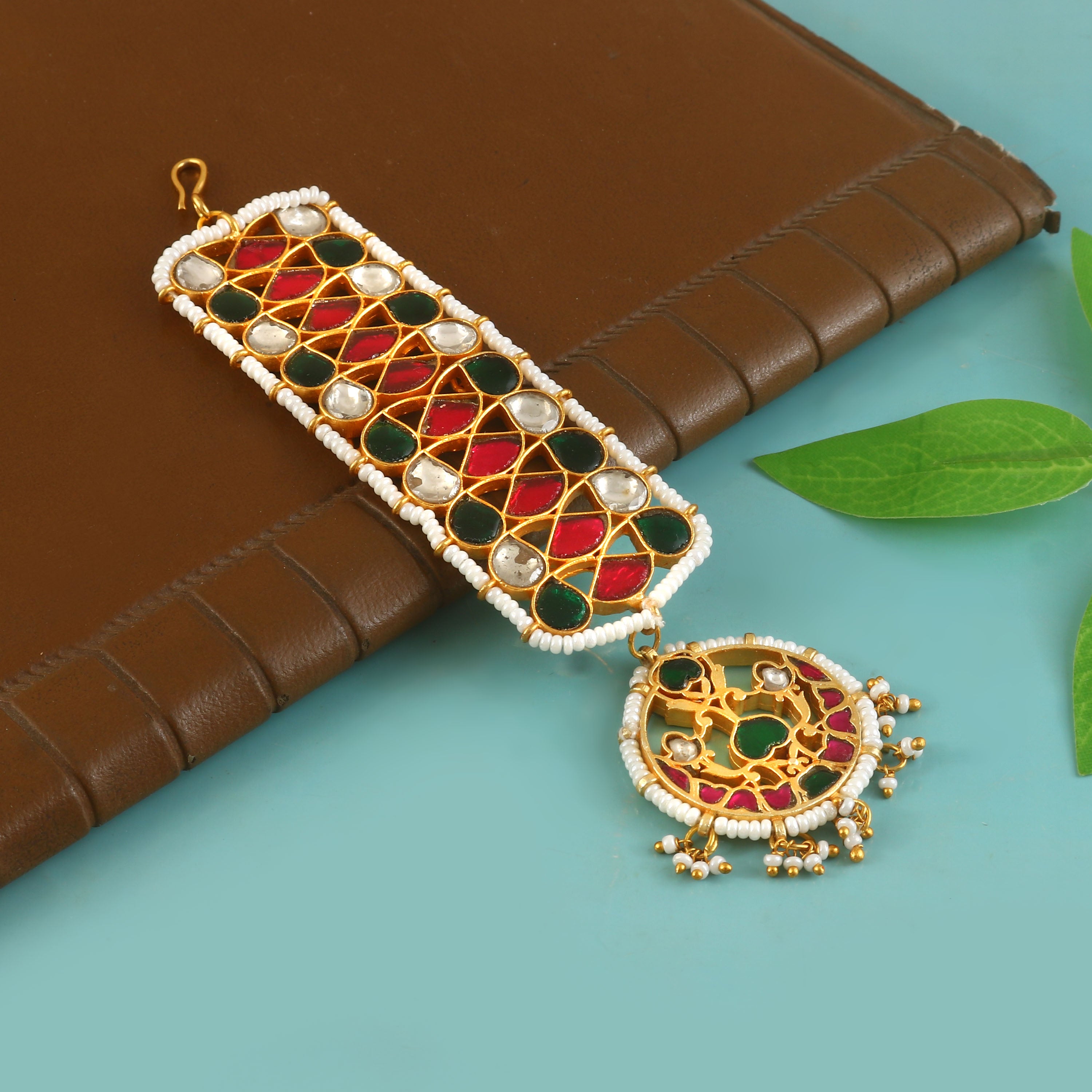 MT-134 - Jadau Kundan Mangtika with Emerald