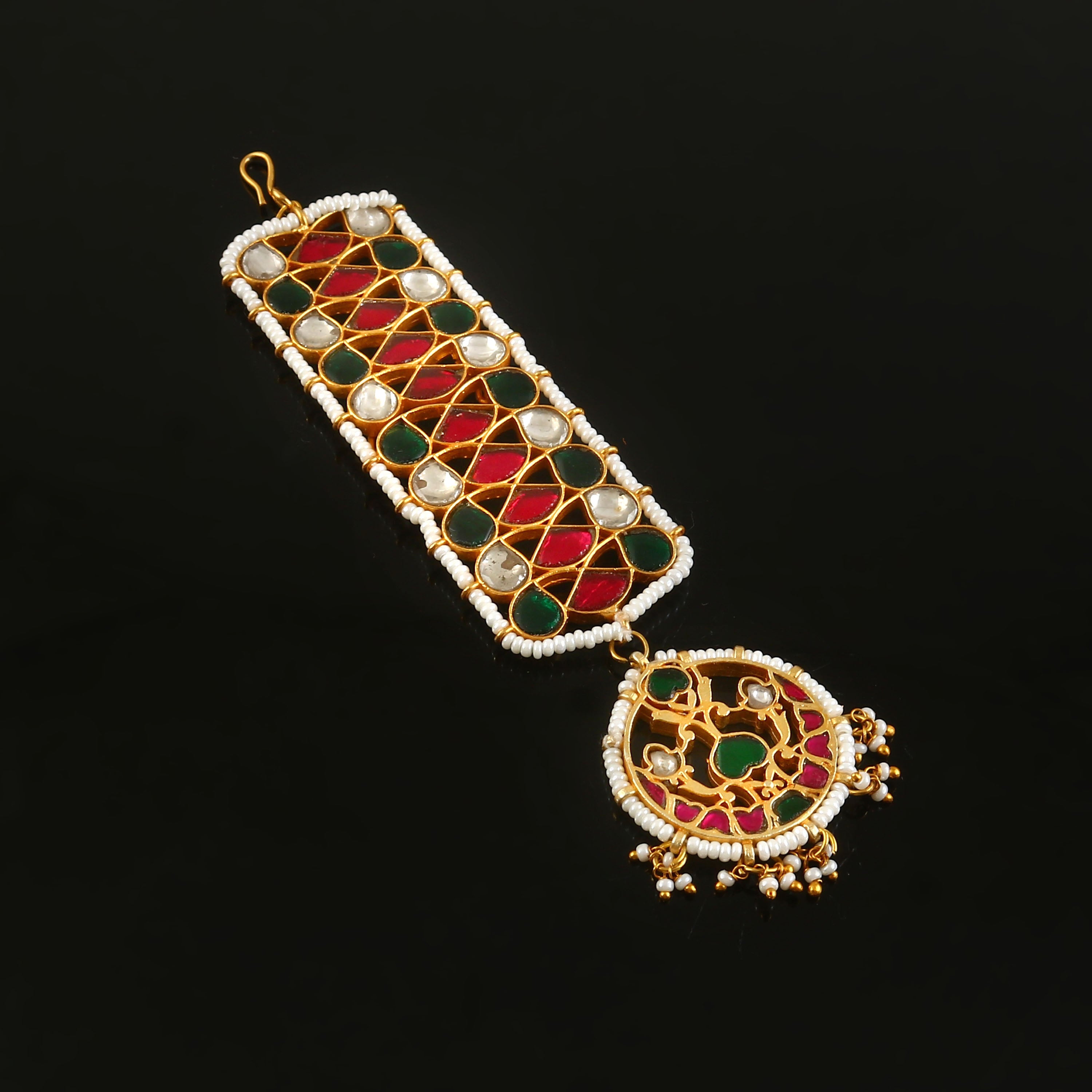 MT-134 - Jadau Kundan Mangtika with Emerald