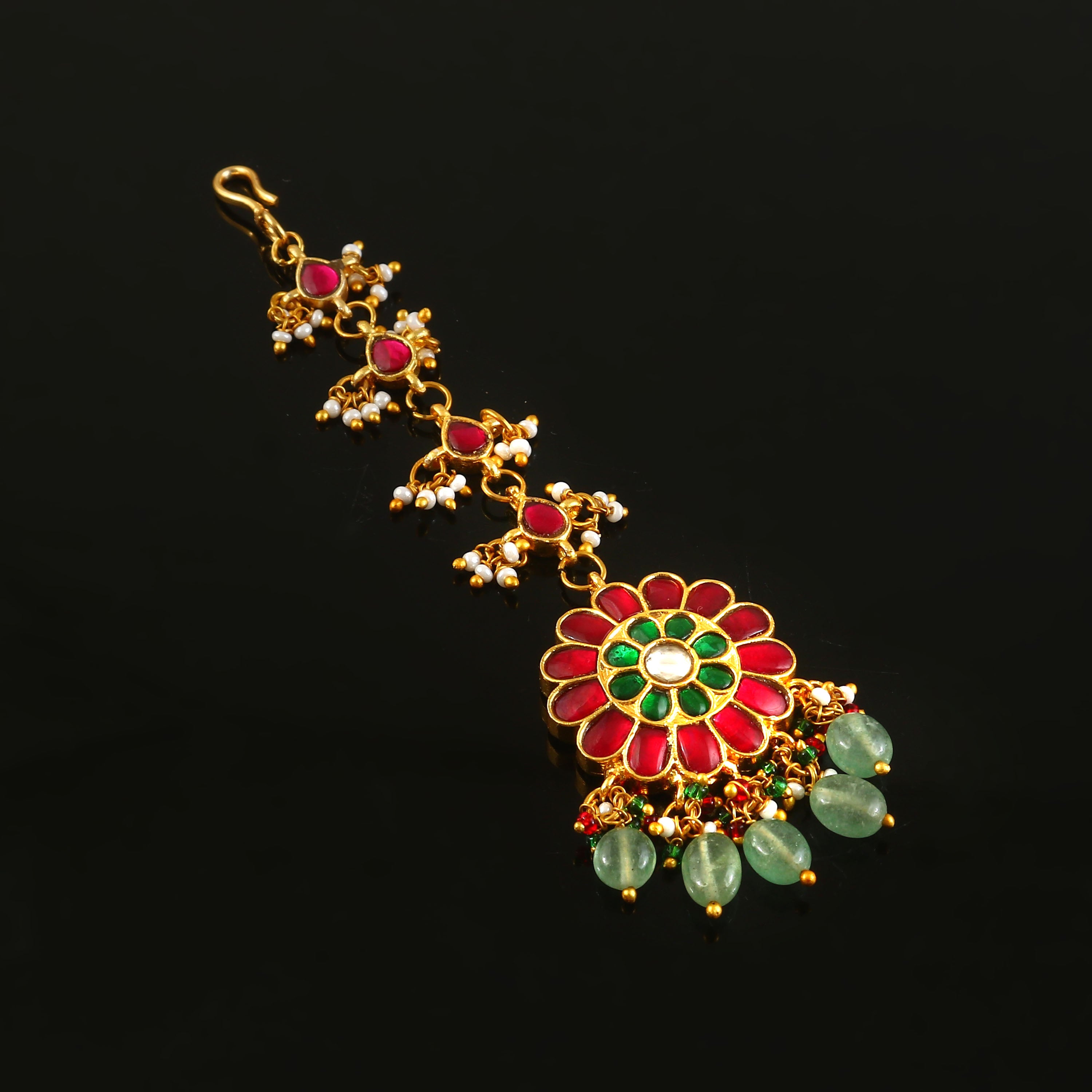 MT-135 - Jadau Kundan Mangtika with Emerald