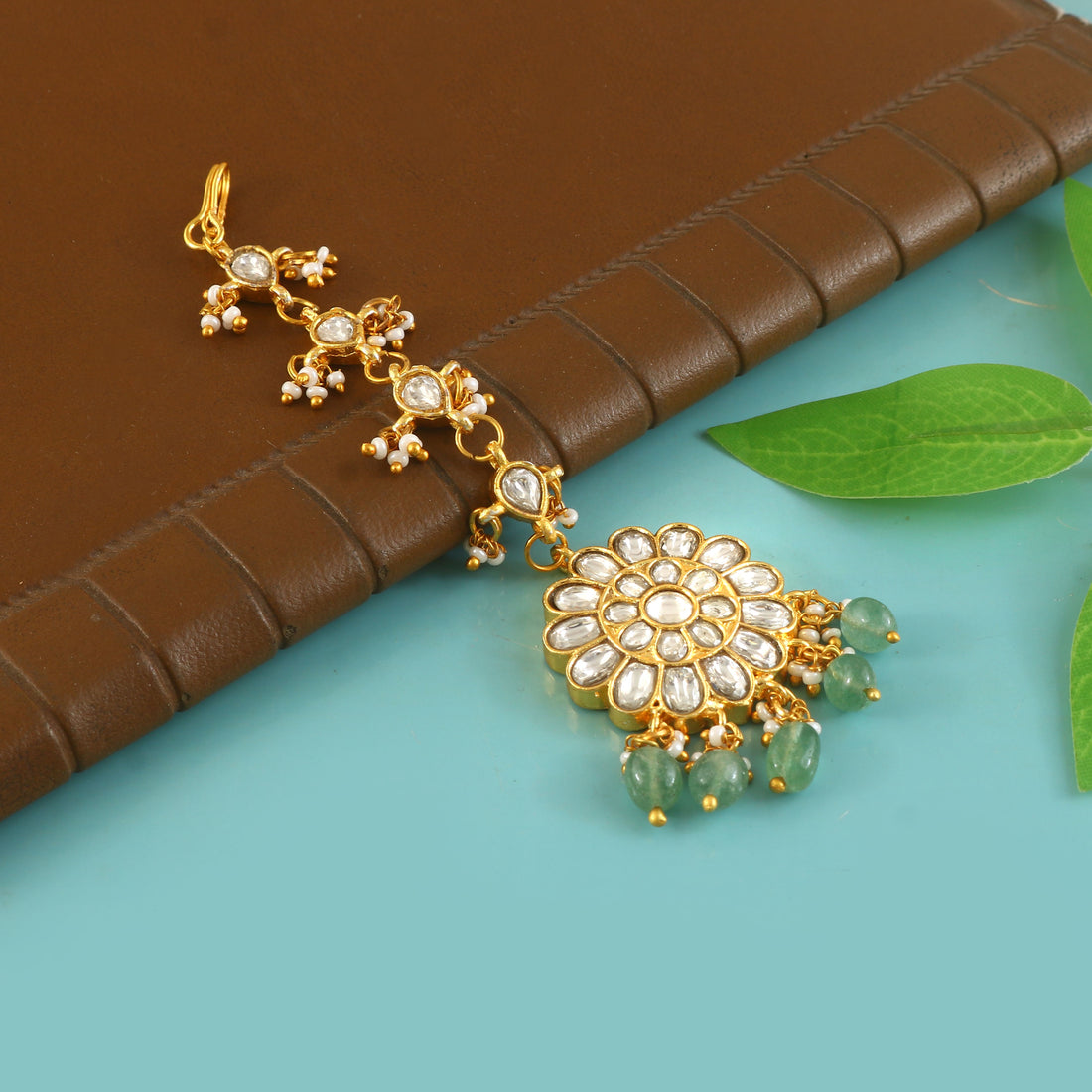 MT-138 - Jadau Kundan Mangtika with Emerald