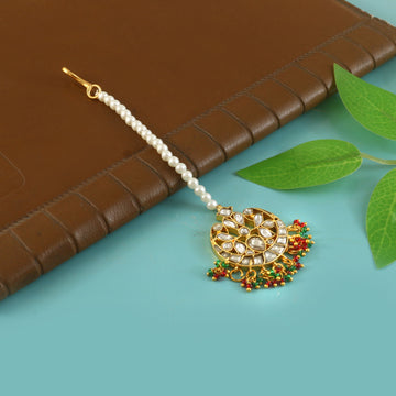 MT-143 - Jadau Kundan Mangtika with Emerald