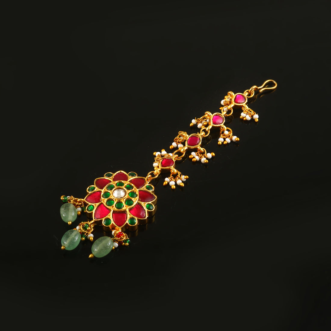 MT-144 - Jadau Kundan Mangtika with Emerald
