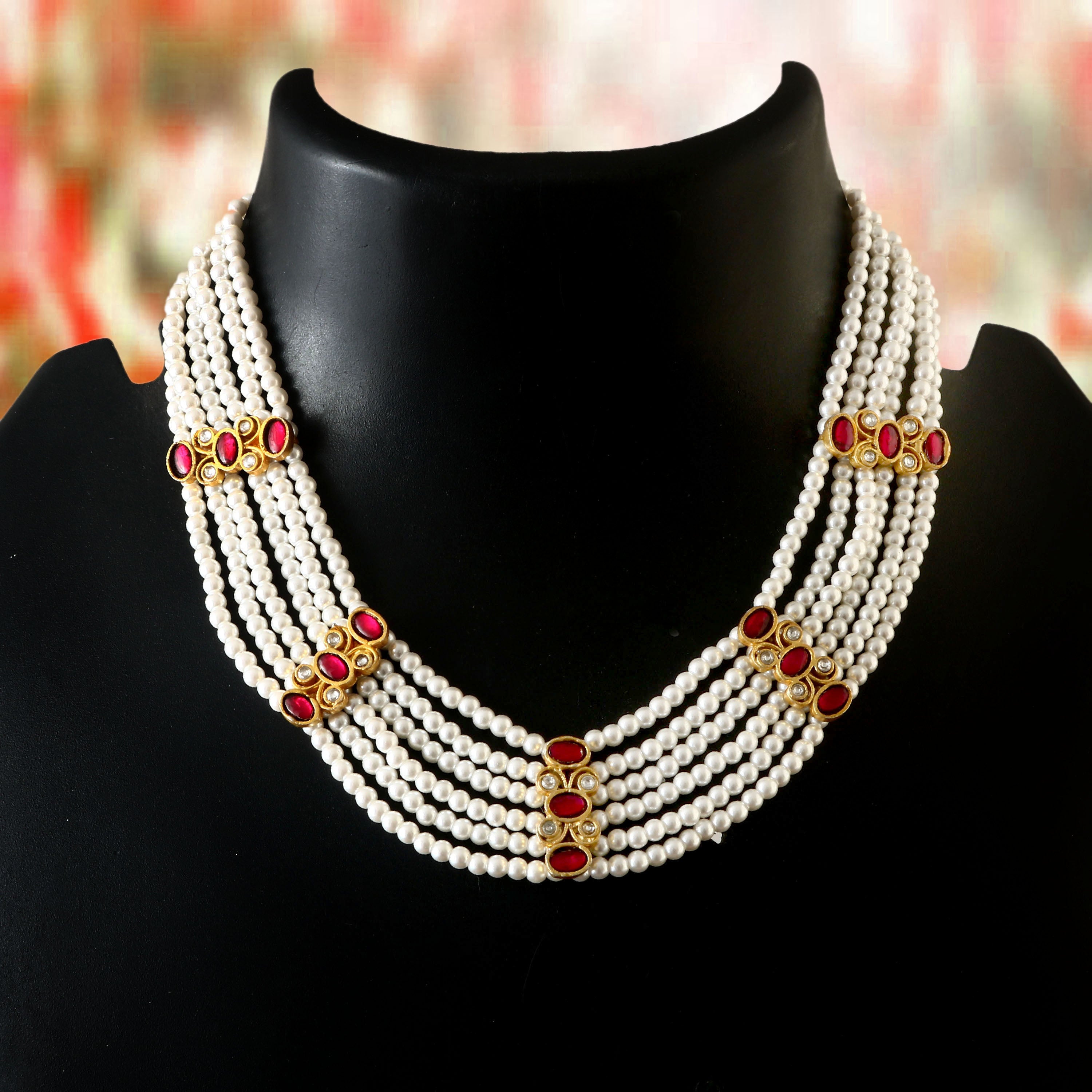 NK-177 - Jadau Kundan Necklace with Emerald
