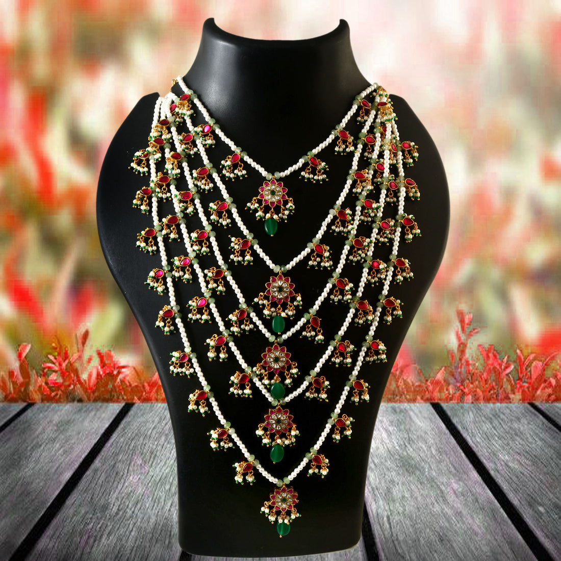 5 Layered Kundan Necklace 