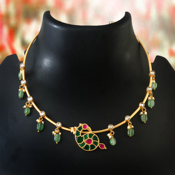 NK-238 - Jadau Kundan Necklace with Emerald