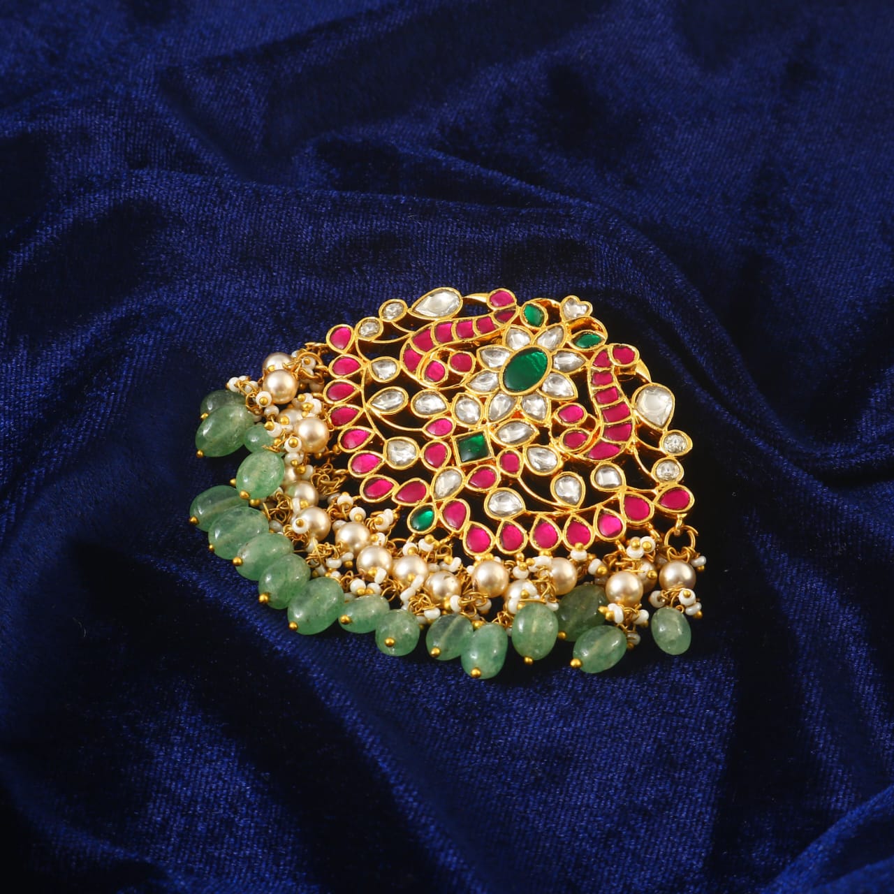 PN-102 - Jadau Kundan Pandent with Emerald